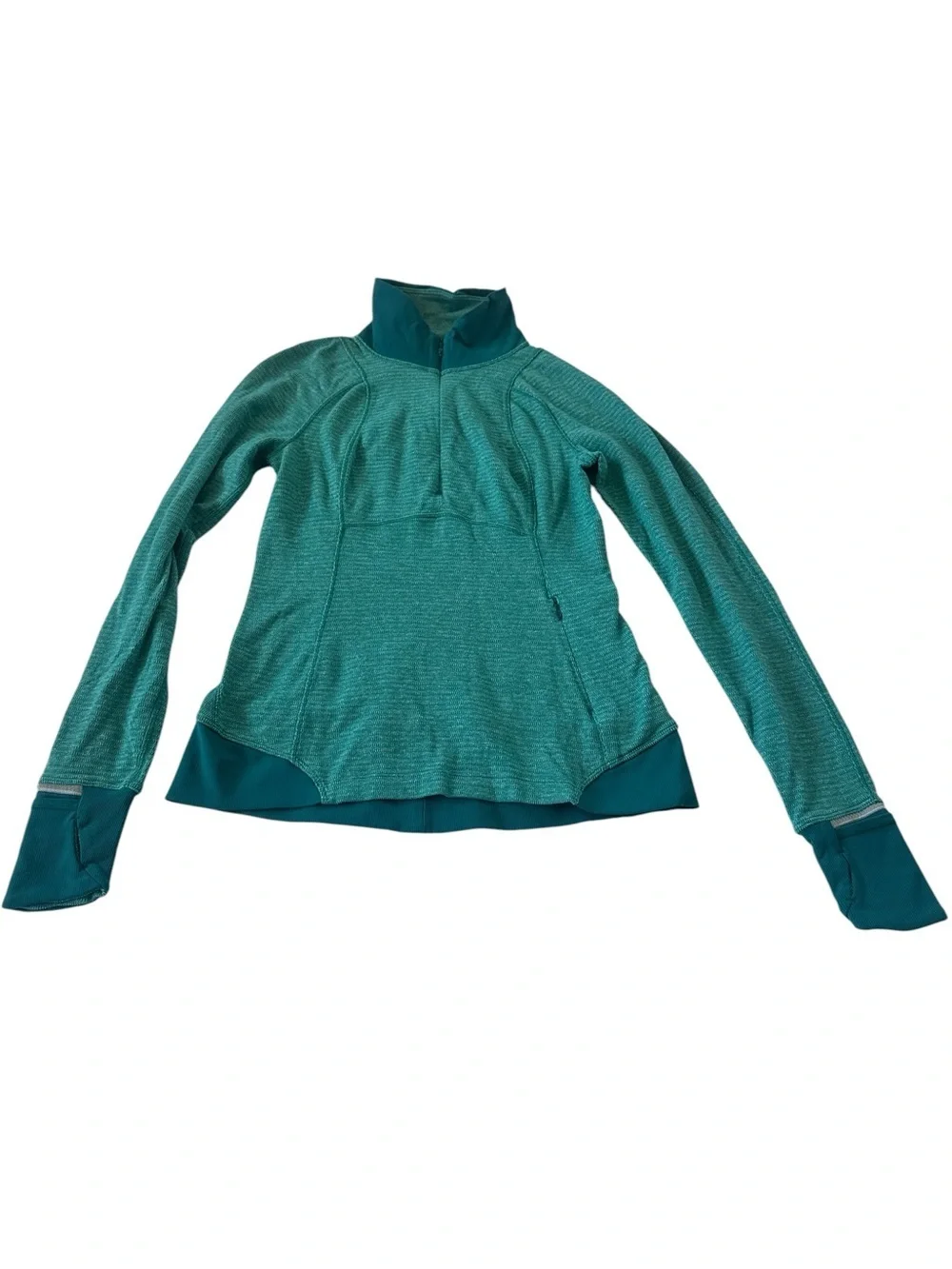 Lululemon Runderful 1/2 Zip Mini Check Pique Hunter Green Pullover